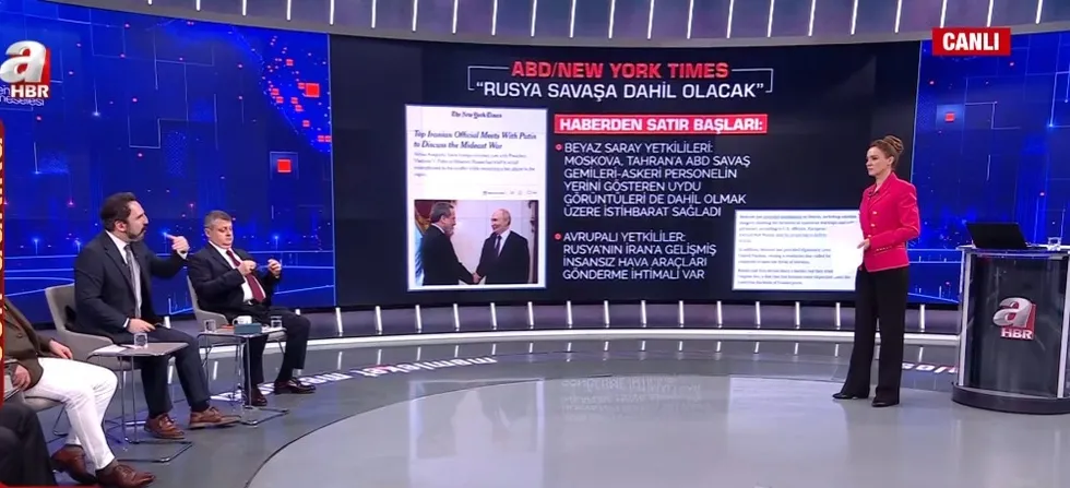 putin-arakci-gorusmesinin-sifreleri-iran-ve-rusyadan-abdye-uranyum-ultimatomu-1777408171426.jpg Orallı, Rusya'nın İran savaşında sıcak çatışmaya girmeyeceğini fakat Tahran'a desteğini sürdürüreceğini belirtti. (Foto: A Haber - Ekran Görüntüsü)