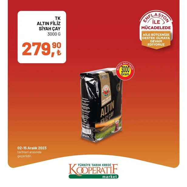 Tarım Kredi Market 11 Aralık indirim kataloğu çıktı! Dev rulo havlu, yumuşatıcı, çay, bütün piliç, tereyağı, tost peyniri, süt, beyaz peynir, pirinç ucuza satışta…