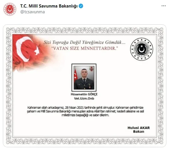 Son dakika: MSB acı haberi duyurdu: Pençe-Yıldırım Harekatı bölgesinde 1 asker şehit oldu, 2 asker yaralandı - 1