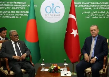 Erdoğan, Bangladeş Cumhurbaşkanı ile görüştü!