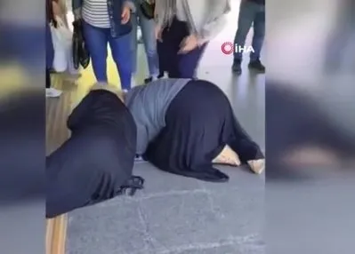 Metroda saç saça baş başa kavga