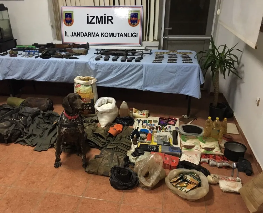 İzmir’de PKK’ya ait cephanelik ele geçirildi - 1