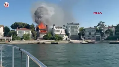 2 katlı yalı alev alev yandı