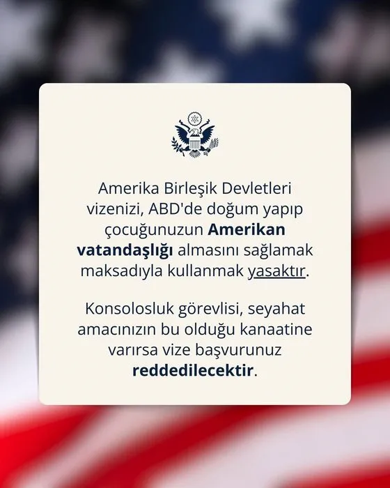 ABD vizesinde doğum yasağı! Başvururken nelere dikkat edilmeli, şartlar neler?