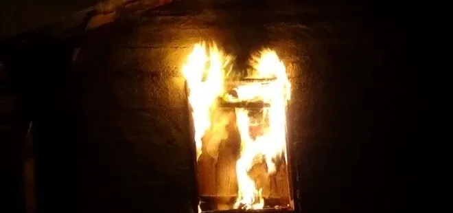 Bolu'da samanlık alev alev yandı