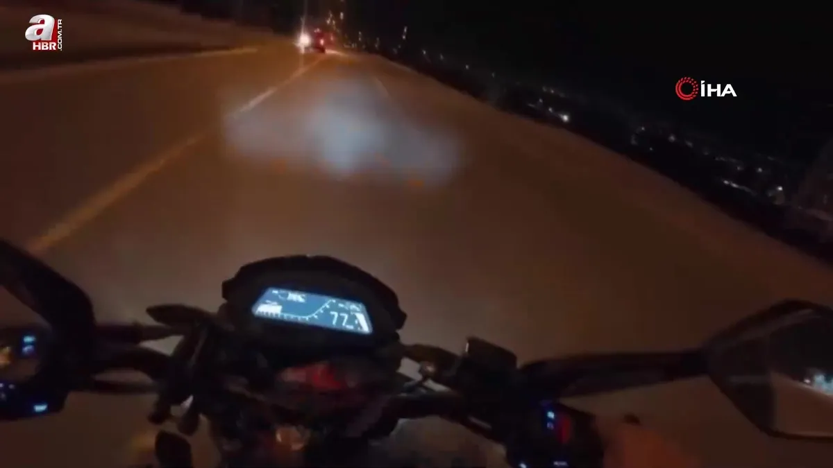 Motosikletli çiftin kaza anı kamerada