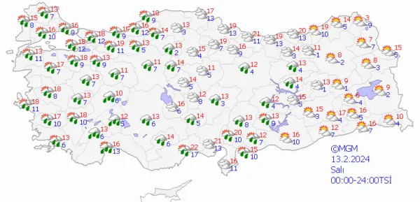 1707632150251.png Sıcaklıklar düşüyor sağanak yağış yolda! 81 ilde alarm verildi! Meteoroloji'den üst üste uyarılar... - 6