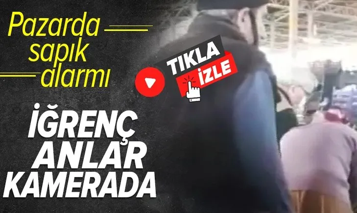 Aydın'da yaşlı adam semt pazarında önüne geleni taciz etti