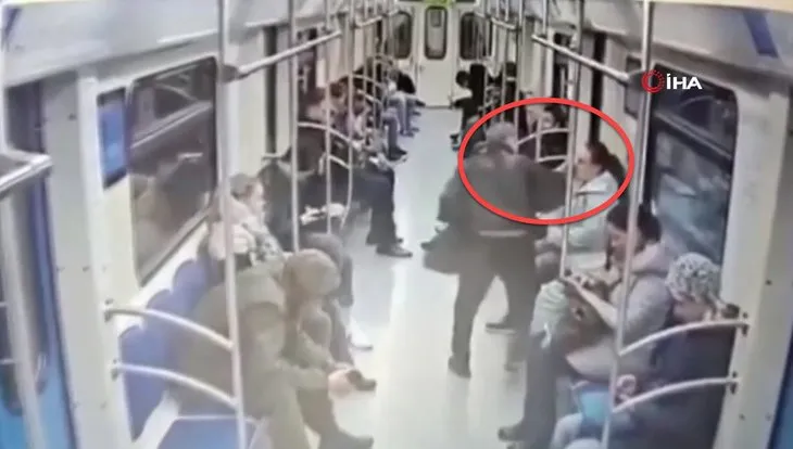 Metroda akıllara durgunluk veren olay! Kadın yolcu öyle bir şey yaptı ki...