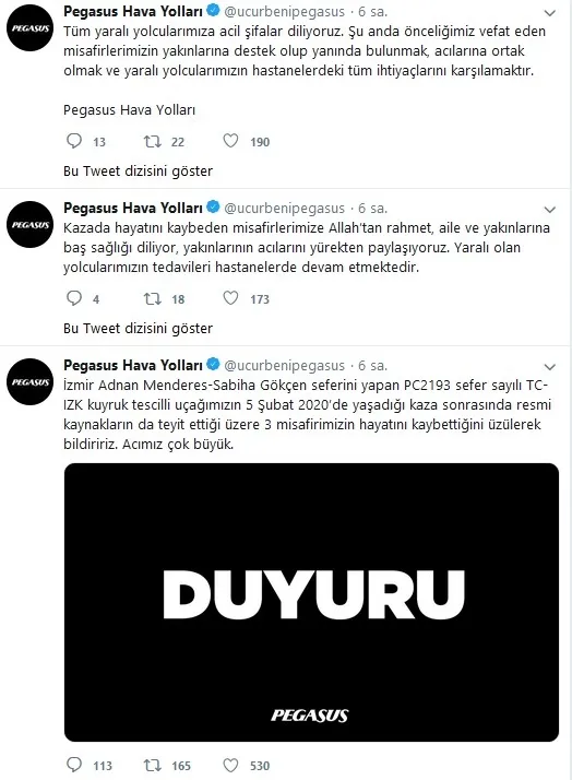 Pegasus'tan Sabiha Gökçen'deki uçak kazası hakkında flaş açıklama - 1