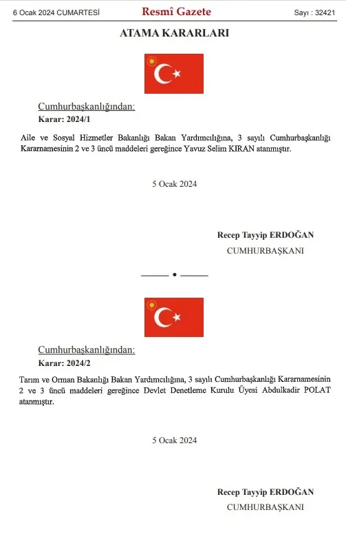 resmi-gazete-yayimlandi-bakanliklara-yeni-atamalar-1704490448163.jpg Resmi Gazete yayımlandı! Bakanlıklara yeni atamalar... - 1