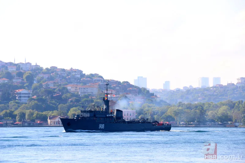 İki Rus gemisi peş peşe Boğaz'dan geçti! Dikkat çeken detay 4