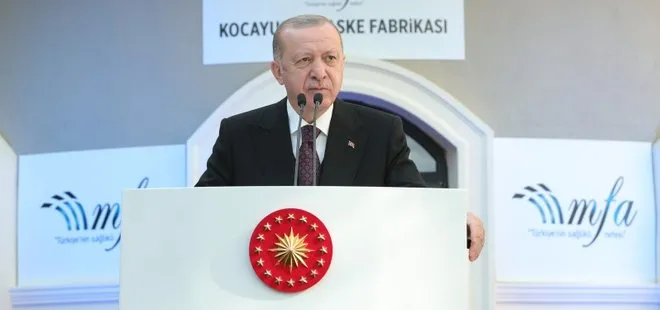Son dakika: Başkan Erdoğan’dan Kocayusuf Maske Fabrikası Açılışı’nda önemli açıklamalar