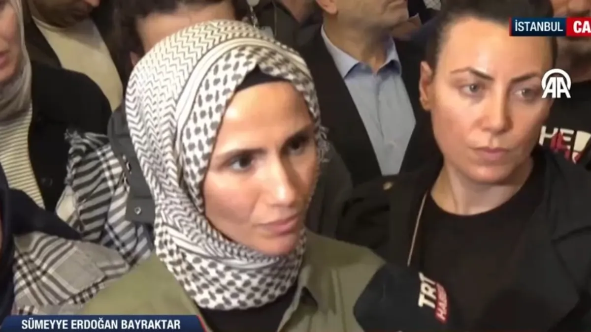 137 Sumud aktivisti İstanbul’da! Sümeyye Erdoğan havalimanında karşıladı: İsrail çok korkuyor