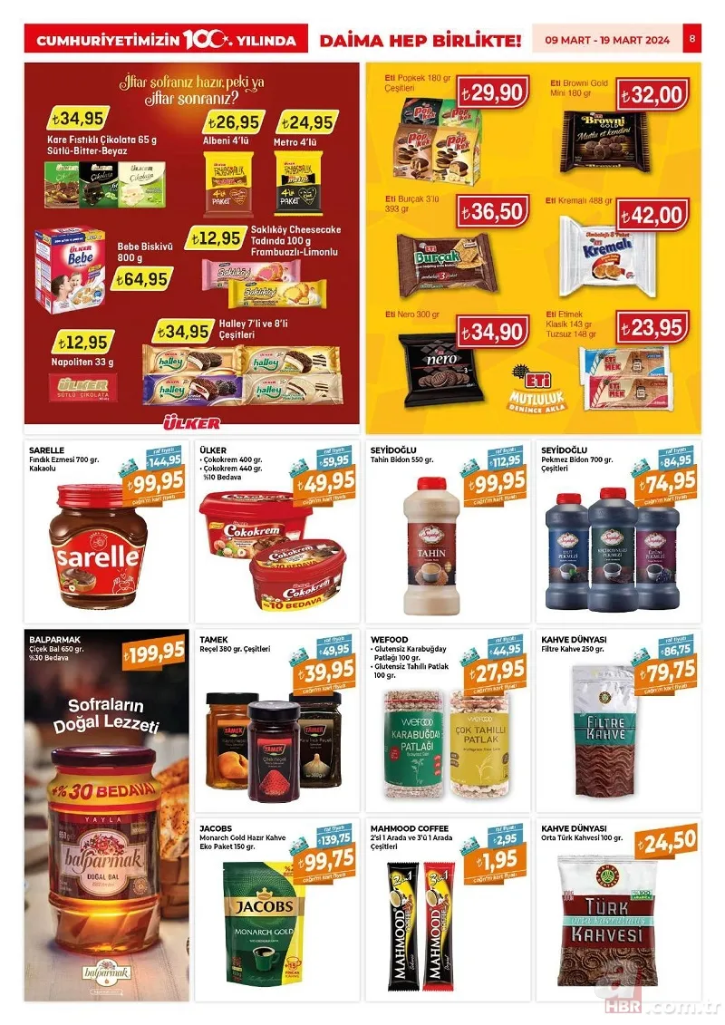 Çağrı Market İndirim Kataloğu Yayınlandı! RENAX bulaşık makinesi tableti 159,95 TL, İçim Kaşar peynir 249,95 TL, Doğuş 3 kilogram toz şekeri 89,75 TL… 9