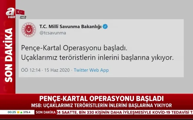 Pençe-Kartal Operasyonu başladı | VİDEO