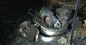Sokak hayvanlarına ait barınak yandı