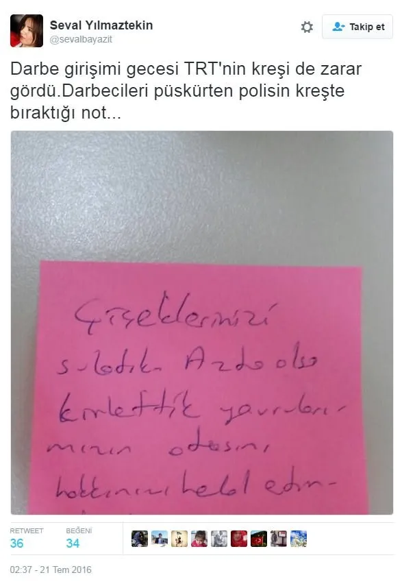 TRT'yi darbecilerden temizleyen polislerden mesaj var! - 1