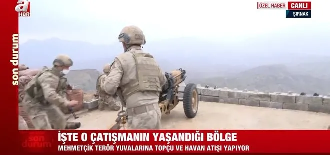 Son dakika: A Haber canlı yayınında görüntülendi | Mehmetçik terör hedeflerini böyle vurdu!