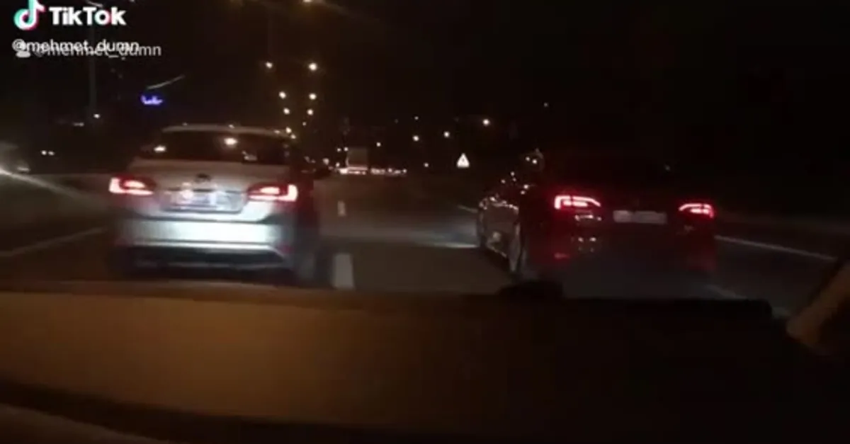 Trafikte terör estirdi! O anlar kamerada