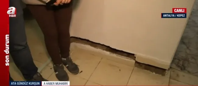 Antalya’ya 13 saatte 3 aylık yağış düştü! Kepez’de 4 katlı binanın zemininde çökme yaşandı