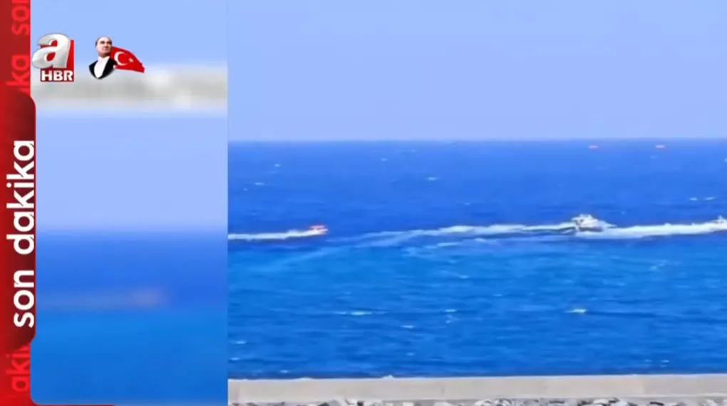 Girne açıklarında yolcu gemisi alabora oldu