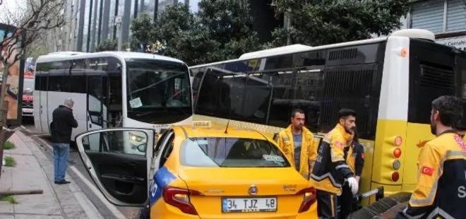 İstanbul’da zincirleme kaza! Kızakladı karşı şeritte durabildi