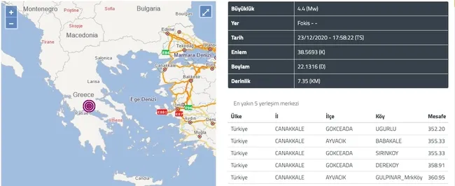 Yunanistan'da korkutan deprem! Çanakkale'de de hissedildi - 1