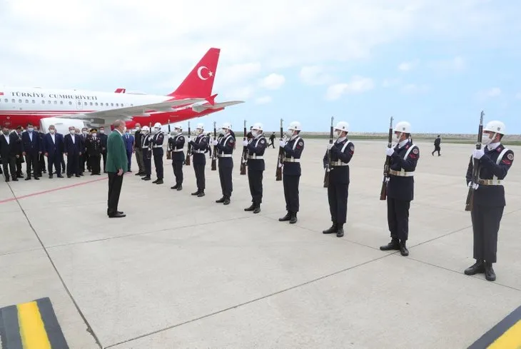 Başkan Erdoğan sel felaketinin yaşandığı Giresun'da! Bölgeyi havadan inceledi