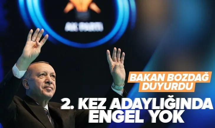 Son dakika | Başkan Erdoğan’ın 2023 adaylığı! Bakan Bozdağ açıkladı: Yasal engel yok