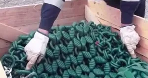 İş makinesine zinciri böyle taktılar!