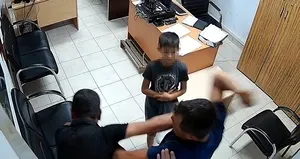 Polis merkezinde kayınbirader dayağı!