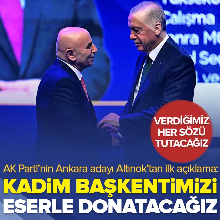 Kadim başkentimizi eserlerle donatacağız