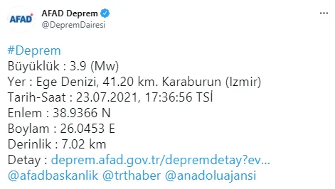 Son dakika: İzmir'de korkutan deprem! AFAD ve Kandilli'den peş peşe açıklamalar geldi - 1