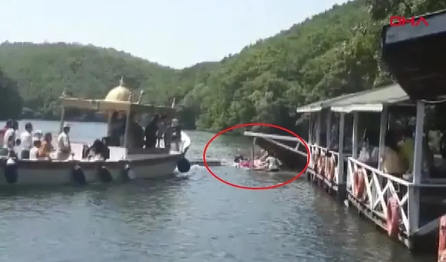 Şile'de çardak çöktü! Vatandaşlar göle düştü - 2
