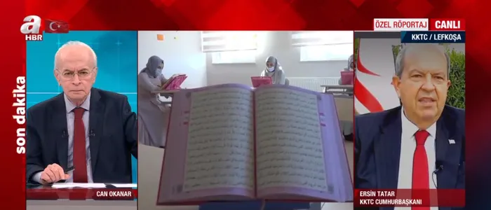 KKTC'de Kur'an kursları kapatılıyor mu? Kuzey Kıbrıs Türk Cumhuriyeti Cumhurbaşkanı Ersin Tatar A Haber'de değerlendirdi - 1