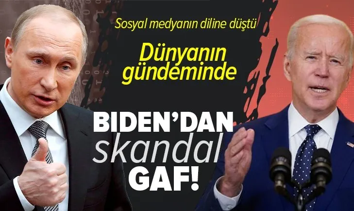 ABD Başkanı Joe Biden yine sosyal medyanın diline düştü! Skandal gaf: Putin yerine 'Klutin' dedi