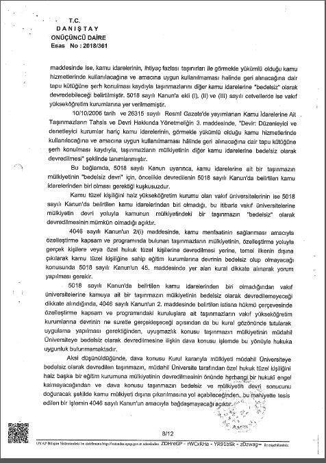 Ahmet Davutoğlu İstanbul Şehir Üniversitesi’ne usulsüz şekilde bedelsiz arazi tahsis etmiş!