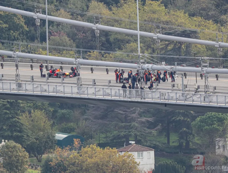 15 Temmuz Şehitler Köprüsü'nde Formula 1 tanıtım çekimleri havadan görüntülendi 11