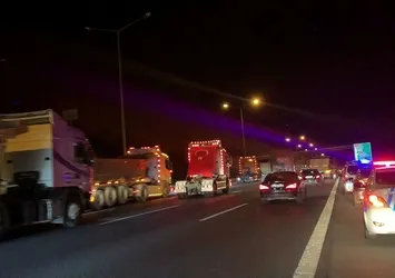 TIR sürücülerinden İsrail protestosu