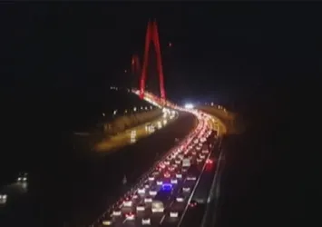Yavuz Sultan Selim Köprüsü'nde yoğun trafik