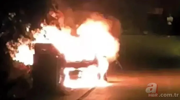 Ünlü oyuncu Hande Ataizi, oğlu Leon ile sevgilisinin içinde olduğu otomobil yandı! 4