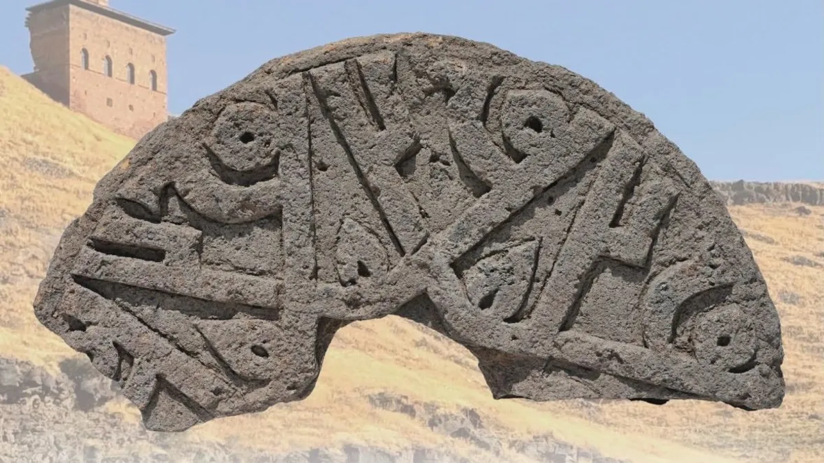 Ani’de “Hz. Muhammed” isminin yer aldığı Selçuklu taşı bulundu