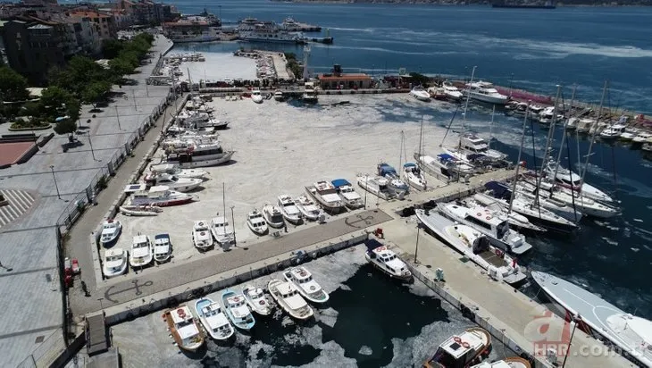 Çanakkale'deki müsilaj yoğunluğu havadan görüntülendi!