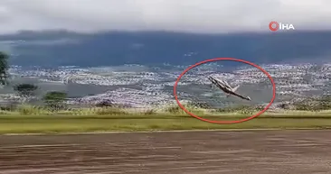 Uçak havalandıktan saniyeler sonra çığlıklar yükseldi! Dehşet anları kamerada