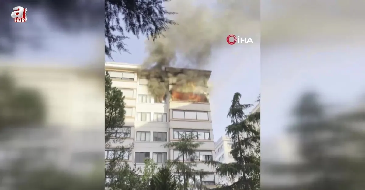 Apartman yangını paniğe neden oldu