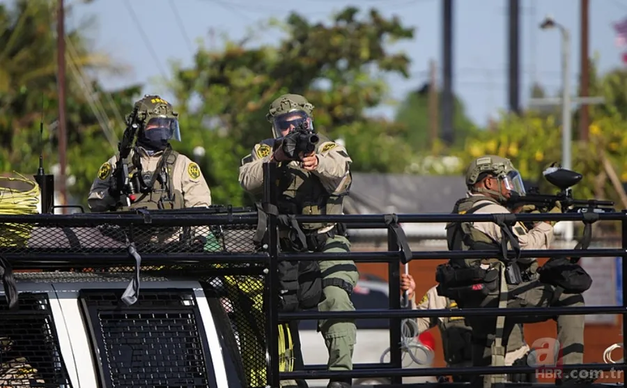 Görüntüler ABD'den: Göçmenlik baskınları protestoları alevlendirdi! Los Angeles'a 2000 ulusal muhafız gönderildi 5