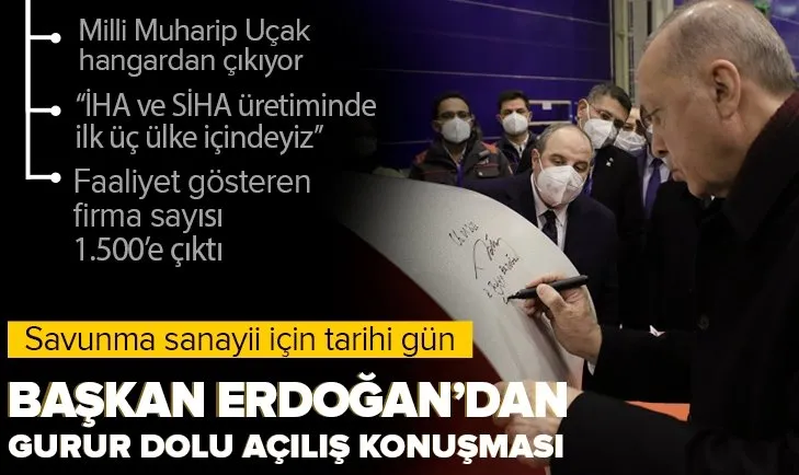 Milli Muharip Uçak için tarihi gün! Başkan Erdoğan’dan flaş açıklamalar