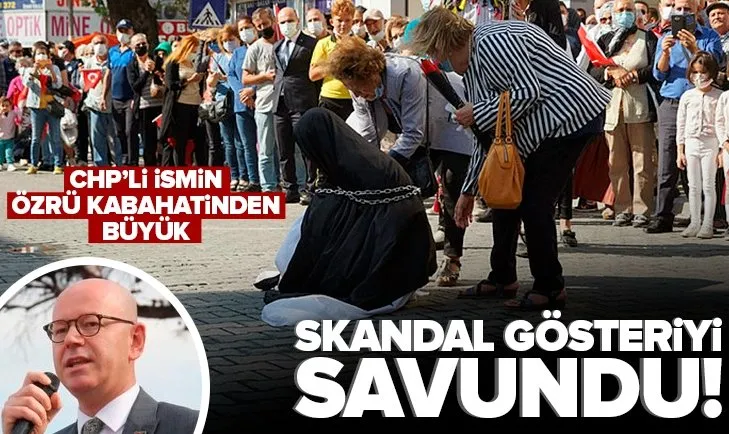 CHP Balıkesir İl Başkanı Serkan Sarı Türk kadınına vurulan zinciri savundu!