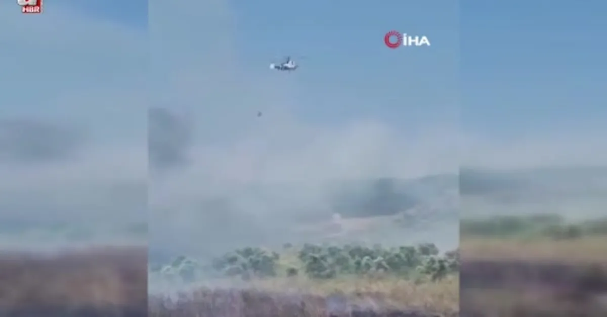 Çanakkale'de tarım arazisinde yangın